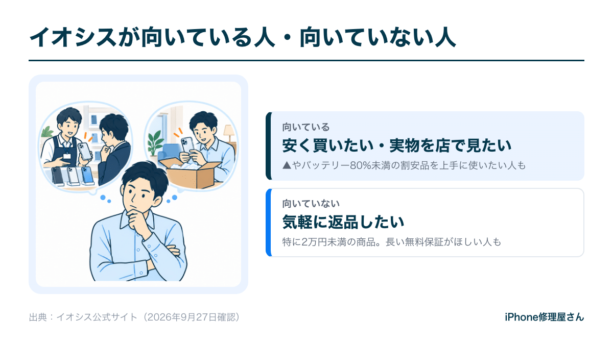 イオシスが向いている人と向いていない人