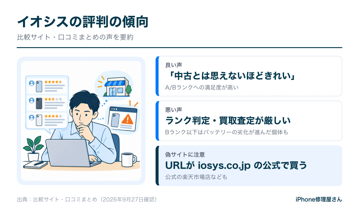 イオシスの評判と偽サイトへの注意
