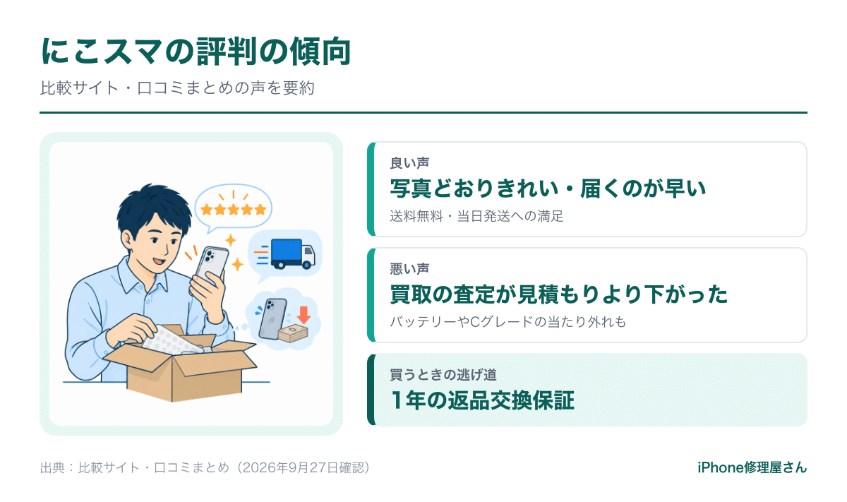 にこスマの評判の傾向